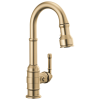DELTA Broderick Single Handle Pull-Down Bar/Prep Faucet — Champagne Bronze