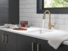 DELTA Broderick Single Handle Pull-Down Bar/Prep Faucet — Champagne Bronze