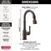 DELTA Broderick Single Handle Pull-Down Bar/Prep Faucet — Venetian Bronze