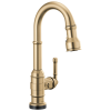 DELTA Broderick Single Handle Pull-Down Bar/Prep Faucet with Touch2O Technology — Champagne Bronze