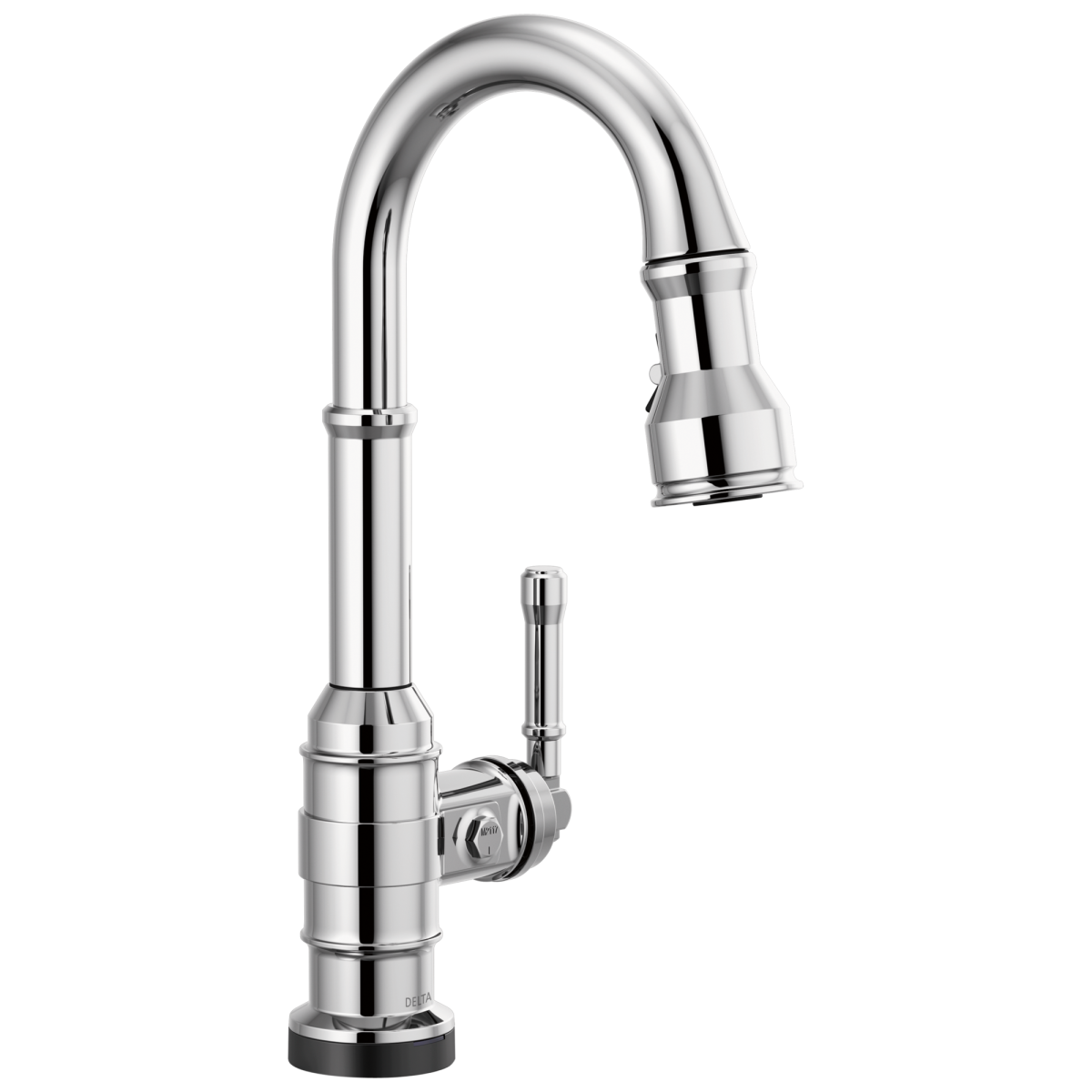 DELTA Broderick Single Handle Pull-Down Bar/Prep Faucet with Touch2O Technology — Chrome