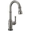 DELTA Broderick Single Handle Pull-Down Bar/Prep Faucet with Touch2O Technology — Black Stainless