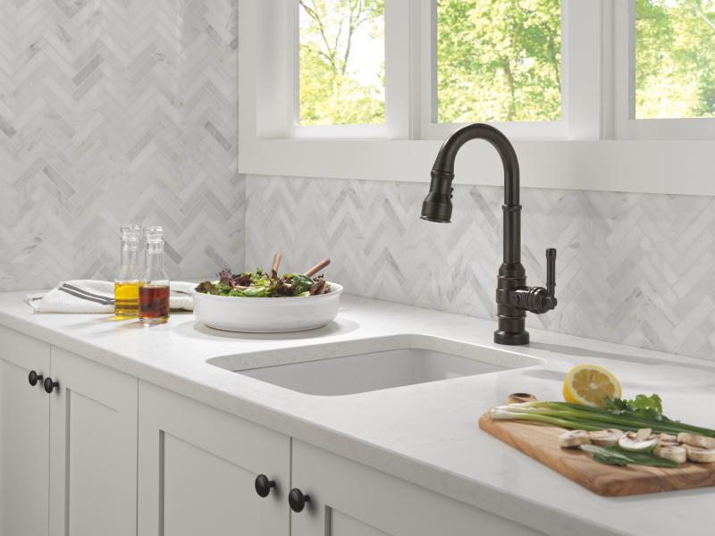 DELTA Broderick Touch2O Bar / Prep Faucet with Touchless Technology — Venetian Bronze