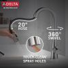 DELTA Monrovia Single Handle Pull-Down Bar/Prep Faucet — Lumicoat® Arctic Stainless