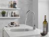 DELTA Monrovia Single Handle Pull-Down Bar/Prep Faucet — Lumicoat® Arctic Stainless