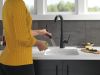 DELTA Monrovia Single Handle Pull-Down Bar/Prep Faucet — Matte Black