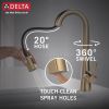 DELTA Monrovia Single Handle Pull-Down Bar/Prep Faucet — Lumicoat® Champagne Bronze
