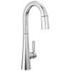 DELTA Monrovia Single Handle Pull-Down Bar/Prep Faucet — Lumicoat® Chrome