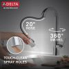 DELTA Monrovia Single Handle Pull-Down Bar/Prep Faucet — Lumicoat® Chrome