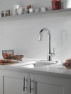 DELTA Monrovia Single Handle Pull-Down Bar/Prep Faucet — Lumicoat® Chrome