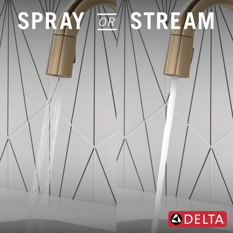 DELTA Monrovia Touch2O Bar / Prep Faucet with Touchless Technology — Lumicoat® Champagne Bronze