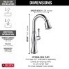 DELTA Cassidy Single Handle Pull-Down Bar/Prep Faucet — Lumicoat® Arctic Stainless