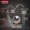 DELTA Cassidy Single Handle Pull-Down Bar/Prep Faucet — Lumicoat® Arctic Stainless