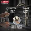 DELTA Cassidy Single Handle Pull-Down Bar/Prep Faucet — Lumicoat® Polished Nickel