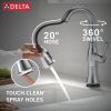DELTA Cassidy Touch2O Bar / Prep Faucet with Touchless Technology — Lumicoat® Arctic Stainless