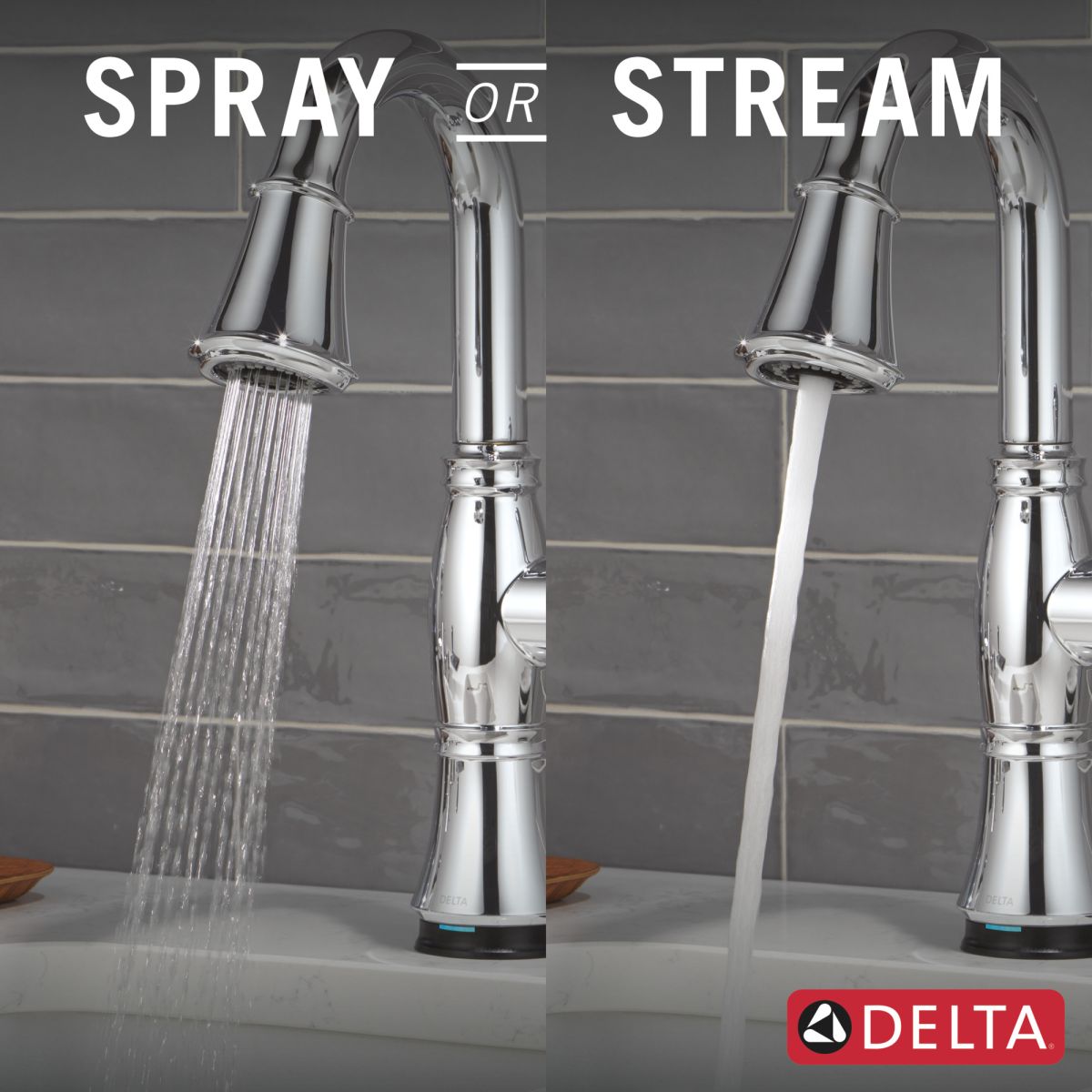 DELTA Cassidy Touch2O Bar / Prep Faucet with Touchless Technology — Lumicoat® Chrome