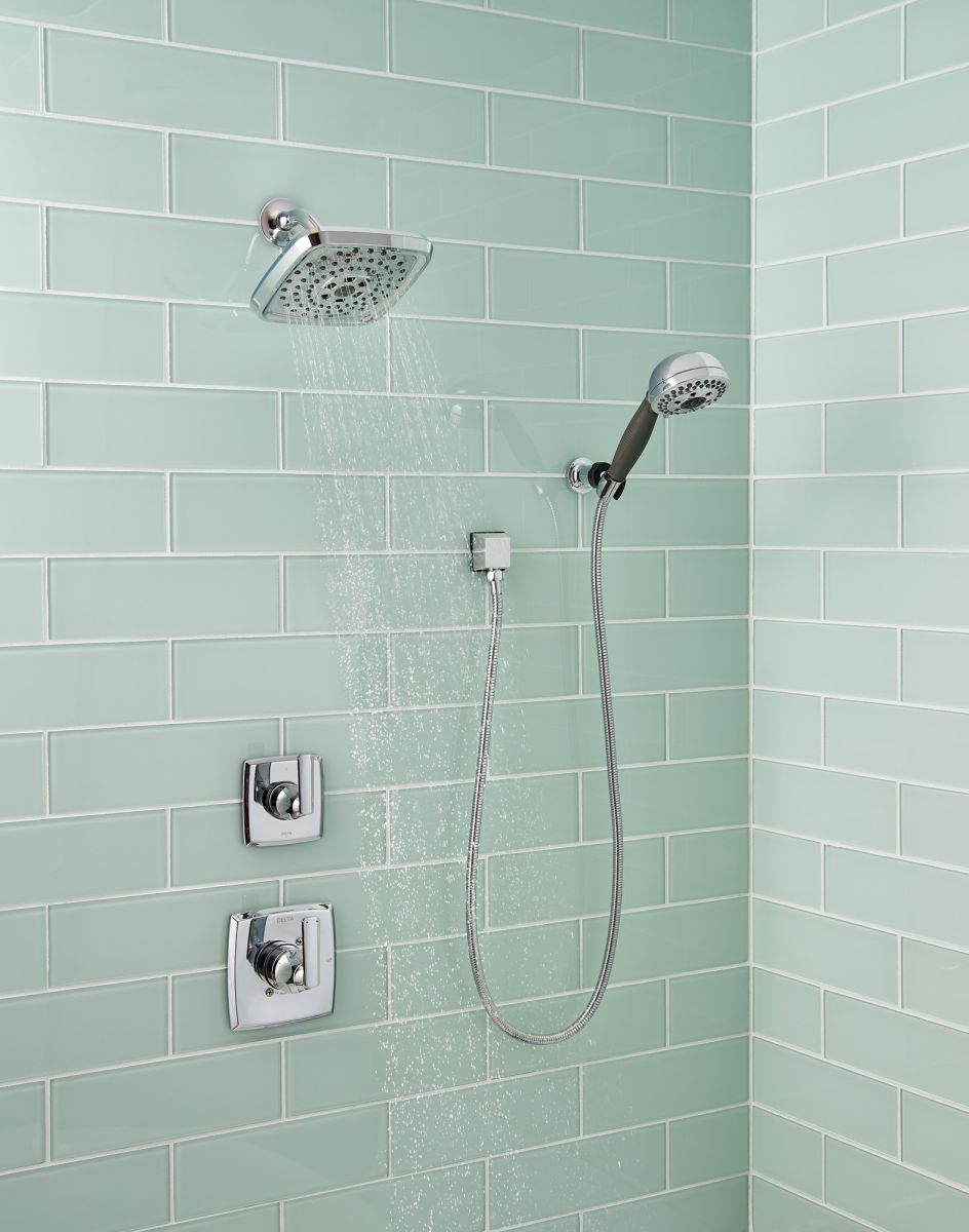 DELTA Universal Showering Components H2OKINETIC 5-Setting Adjustable Wall Mount Hand Shower — Chrome
