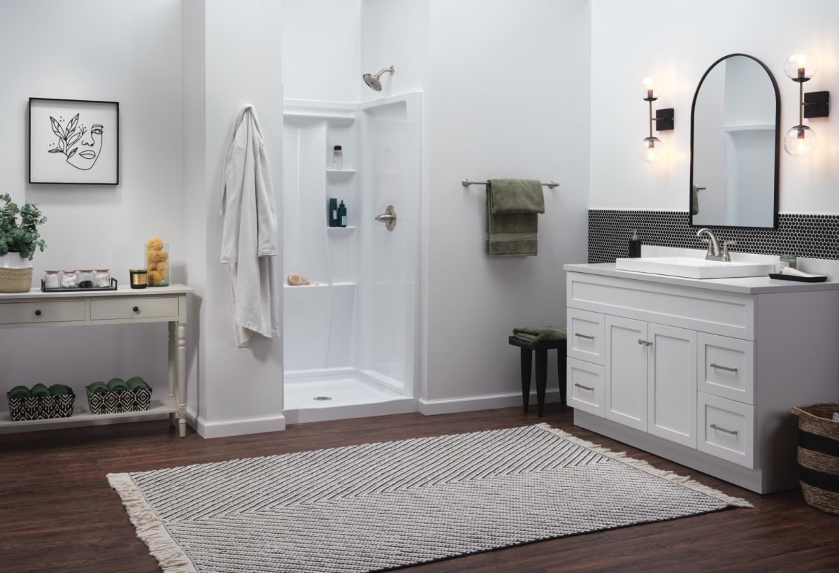 DELTA Woodhurst Shower Trim — Stainless