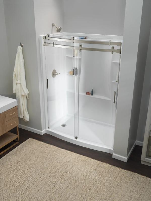 DELTA 4" Prefab Round Shower Drain — Stainless