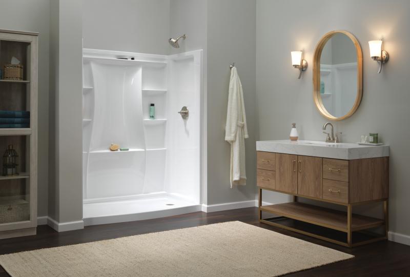 DELTA 4" Prefab Round Shower Drain — Stainless