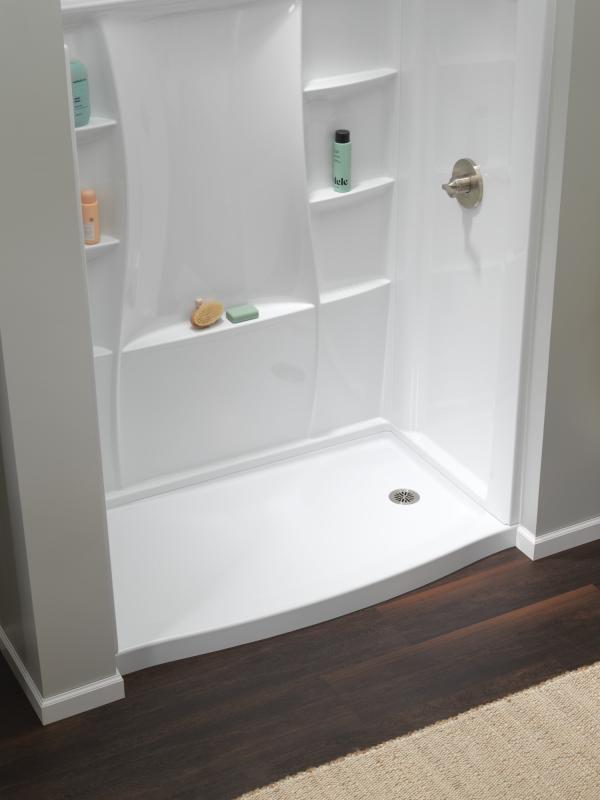 DELTA 4" Prefab Round Shower Drain — Stainless