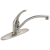 DELTA Foundations Single Handle Kitchen Faucet — Stainless