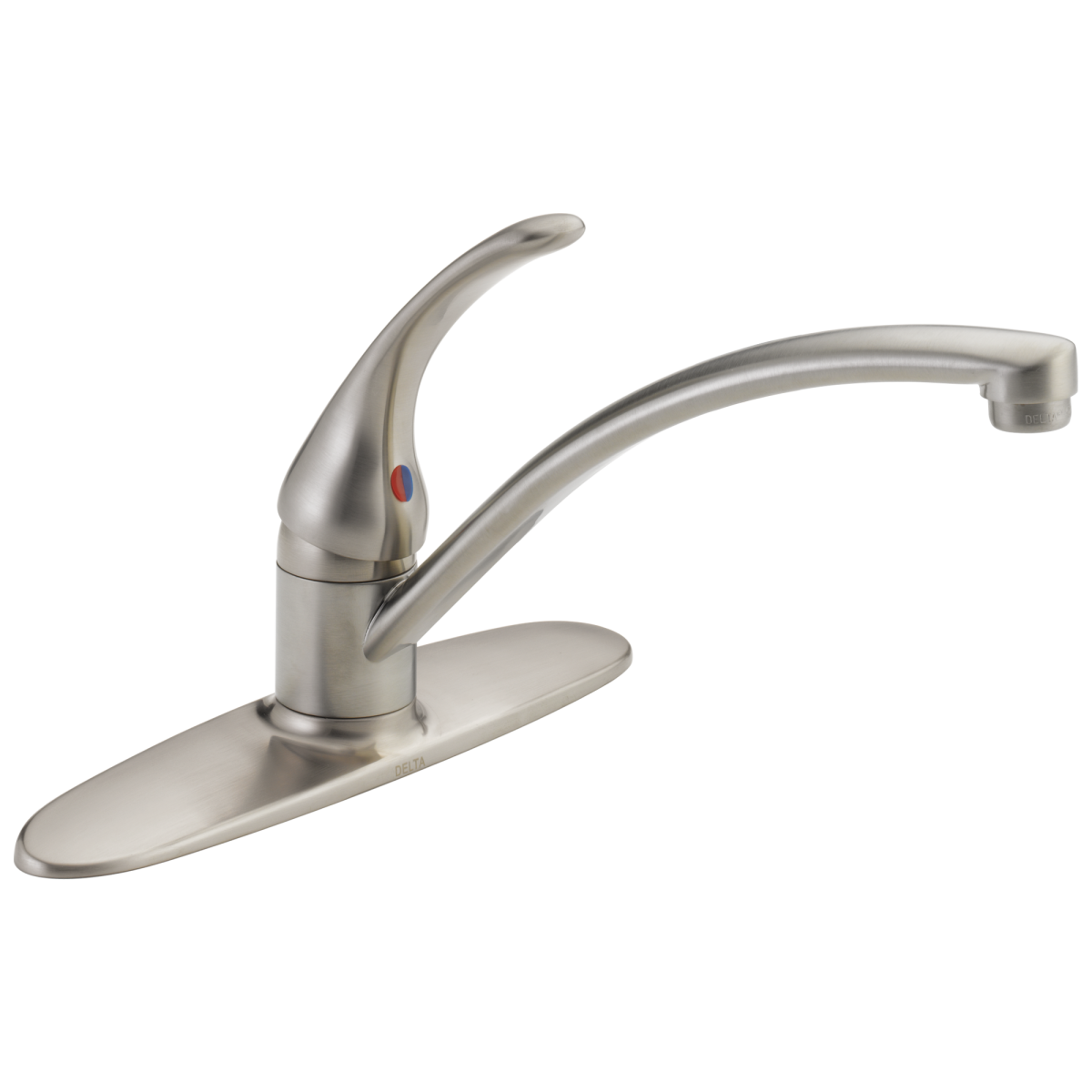 DELTA Foundations Single Handle Kitchen Faucet — Stainless