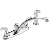 DELTA Foundations Two Handle Kitchen Faucet with Spray — Chrome