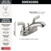 DELTA Foundations Two Handle Centerset Bathroom Faucet — Stainless
