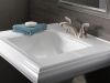 DELTA Foundations Two Handle Centerset Bathroom Faucet — Stainless