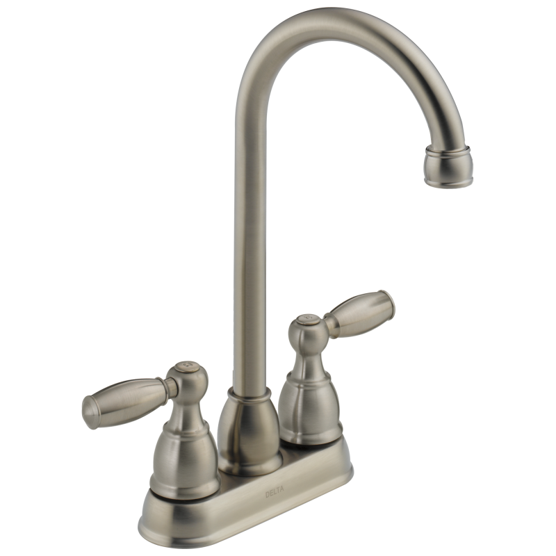 DELTA Foundations Two Handle Bar / Prep Faucet — Stainless