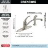 DELTA Foundations Single Handle Kitchen Faucet with Spray — Stainless