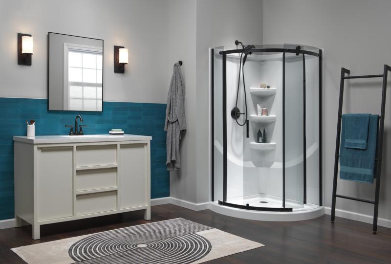 DELTA 4" Prefab Round Shower Drain — Matte Black