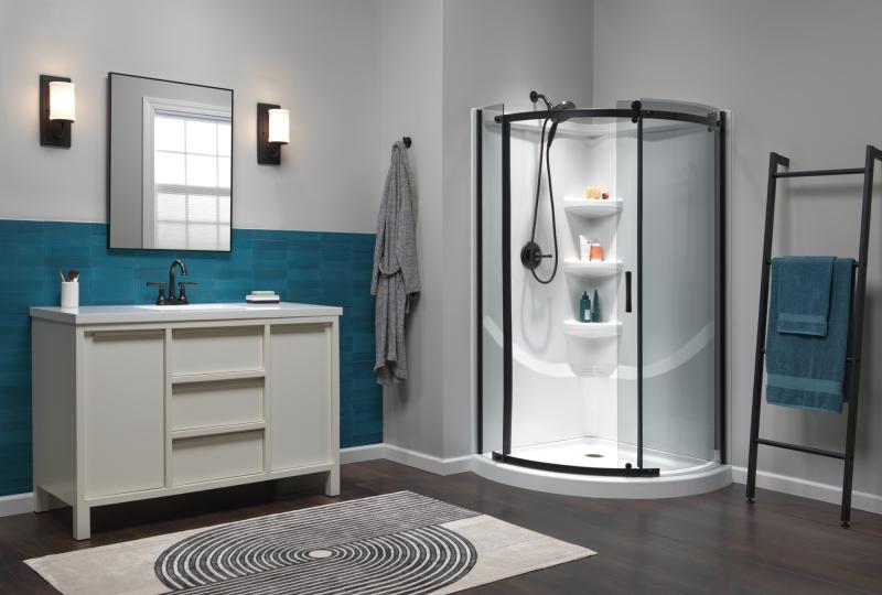 DELTA 4" Prefab Round Shower Drain — Matte Black