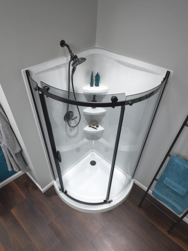 DELTA 4" Prefab Round Shower Drain — Matte Black
