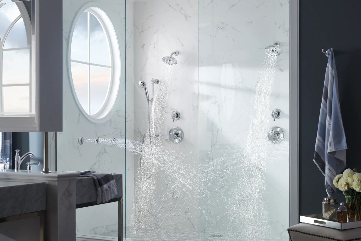BRIZO Essential Shower Hydrachoice Max Round Body Spray Trim — Chrome