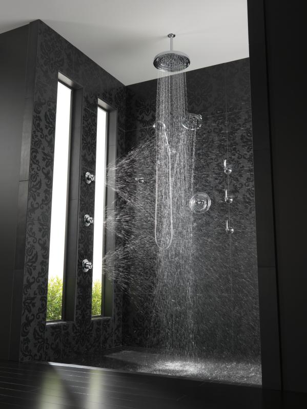 BRIZO Essential Shower 7" Classic Round H2Okinetic Single Function Wall Mount Showerhead — Chrome