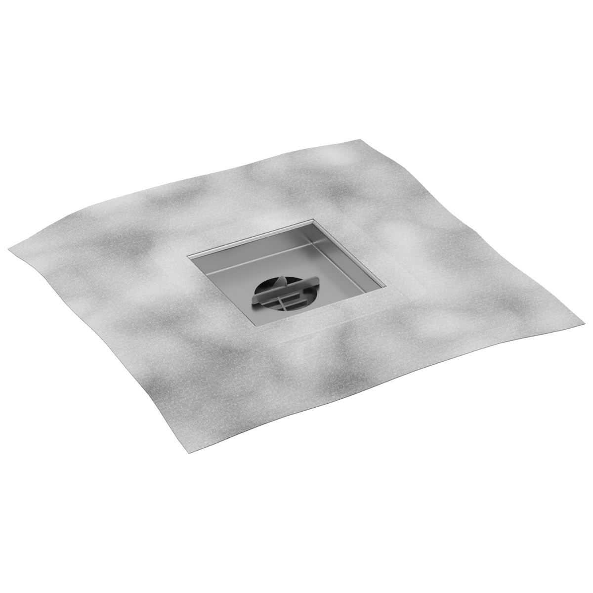 BRIZO 4" Square Drain Rough — Not Applicable