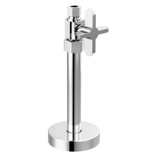 BRIZO Odin Straight Supply Stop Valve with Cross Handle — Chrome