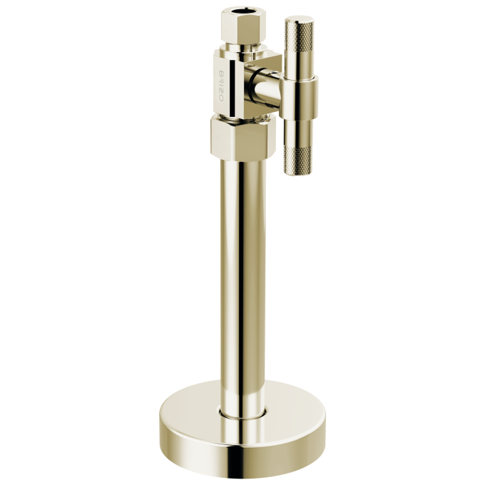 BRIZO Litze Straight Supply Stop Valve with Lever Handle — Polished Nickel