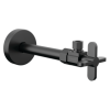 BRIZO Odin Angled Supply Stop Valve with Cross Handle — Matte Black