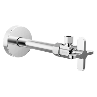 BRIZO Odin Angled Supply Stop Valve with Cross Handle — Chrome