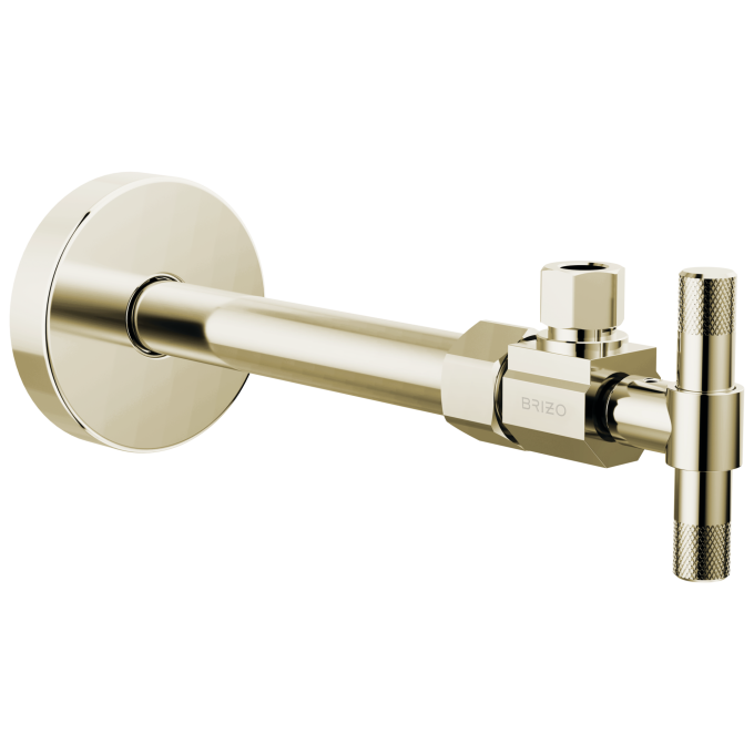 BRIZO Litze Angled Supply Stop Valve with Lever Handle — Polished Nickel