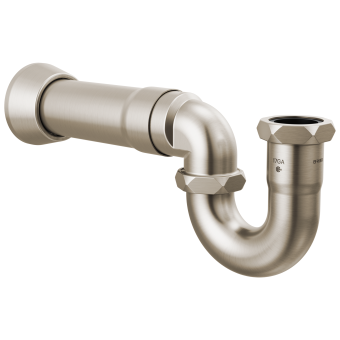 BRIZO 17-Gauge P-Trap with Flange — Luxe Nickel