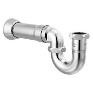 BRIZO 17-Gauge P-Trap with Flange — Chrome