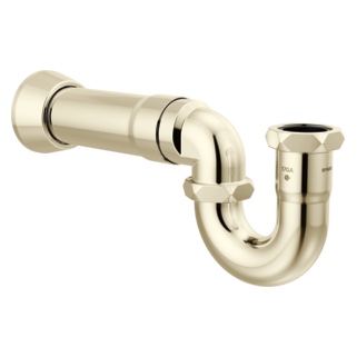 BRIZO 17-Gauge P-Trap with Flange — Polished Nickel