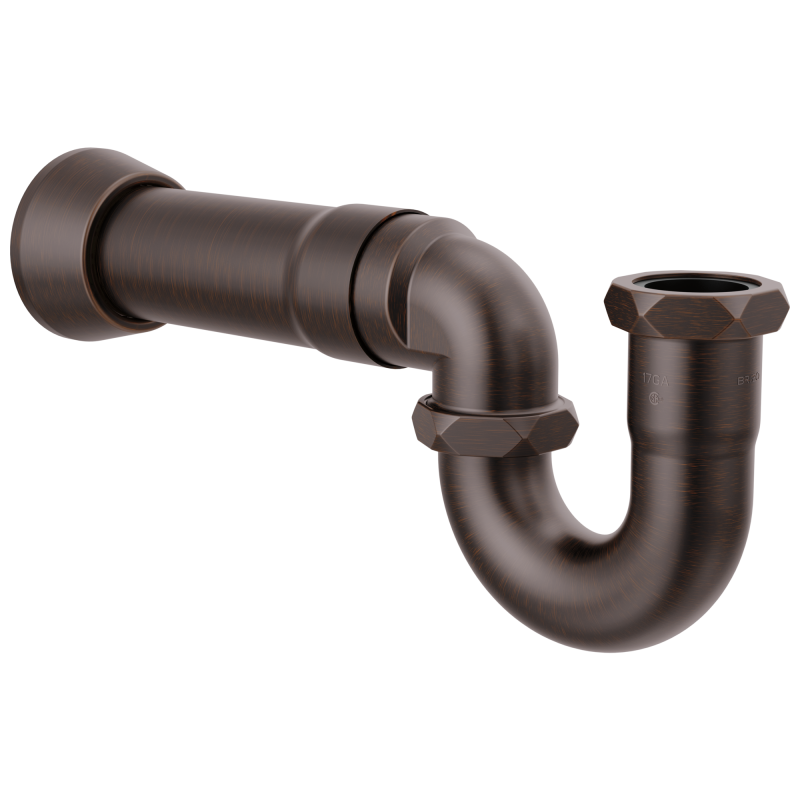 BRIZO 17-Gauge P-Trap with Flange — Venetian Bronze