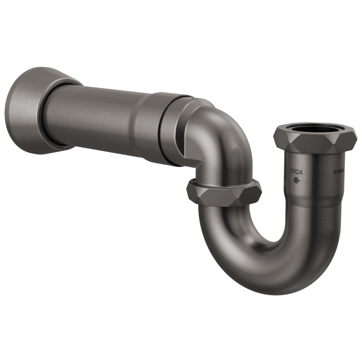 BRIZO 17-Gauge P-Trap with Flange — Luxe Steel