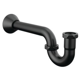 BRIZO 20-Gauge P-Trap with Flange — Matte Black