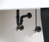 BRIZO Odin Angled Supply Stop Valve with Cross Handle — Matte Black